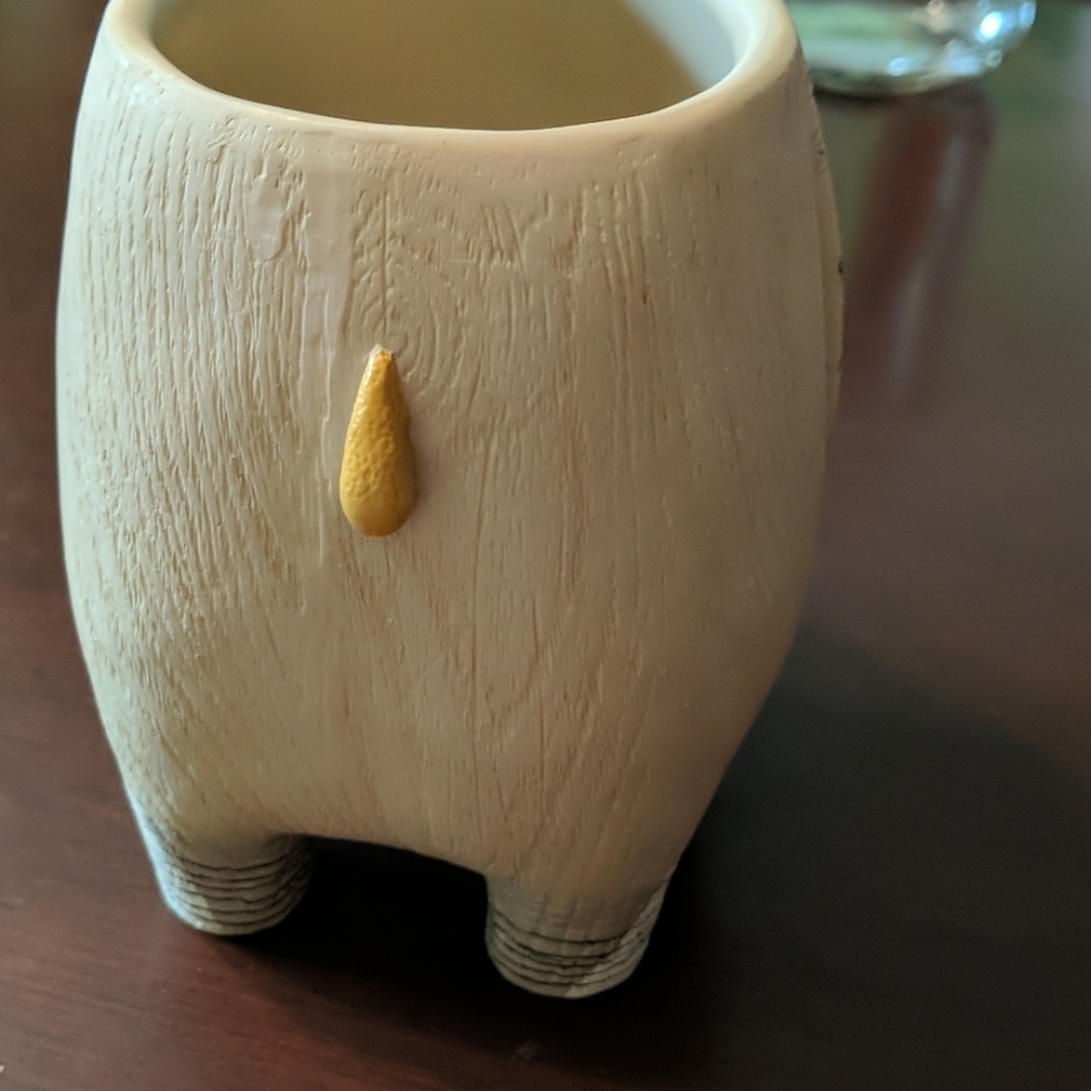 Whimsical Elephant Planter in Cream - Picture 3 of 7